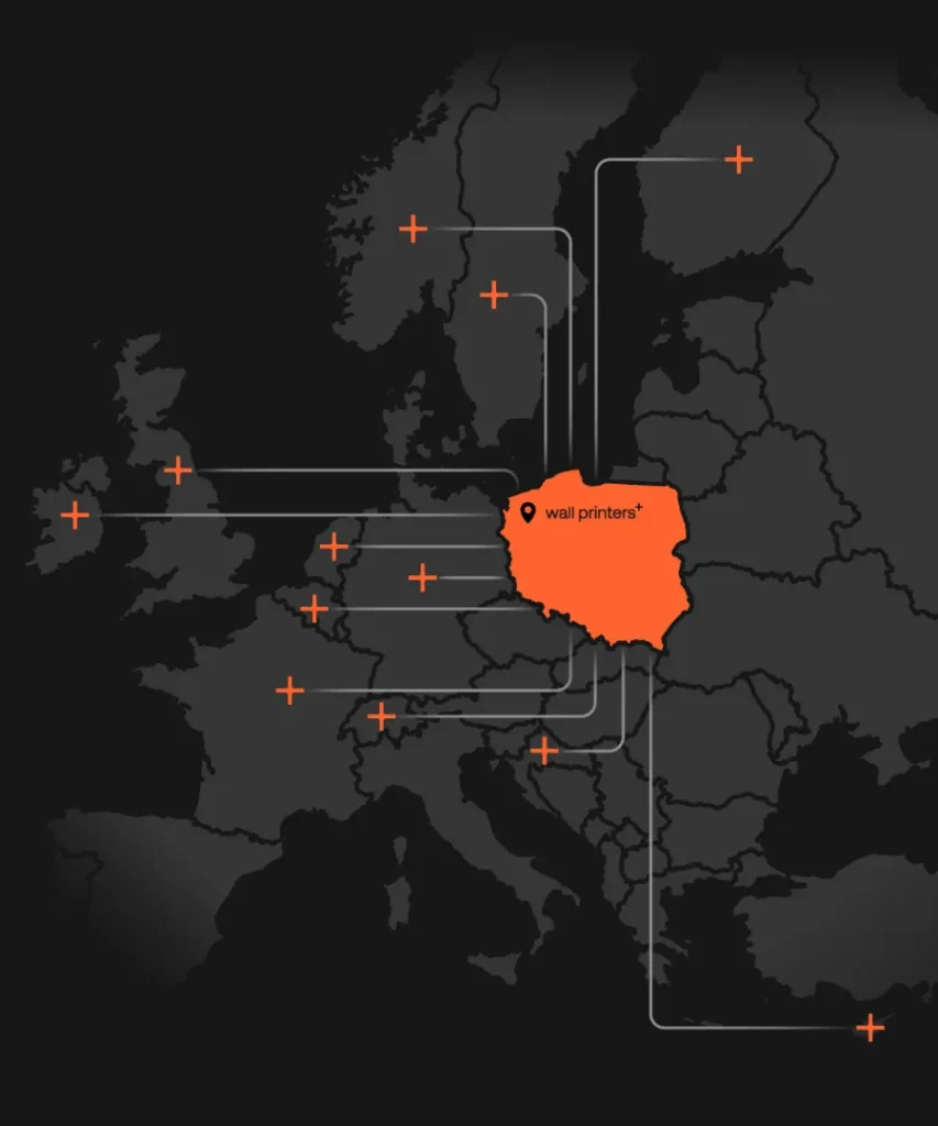 Mapa sprzedanych drukarek